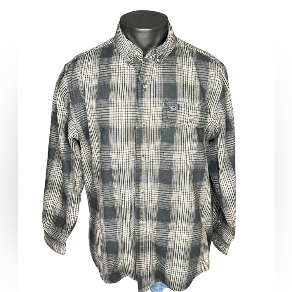 Smith Plaid Work Shirt Button Up Work Shirt NWOT Green/Tan Large